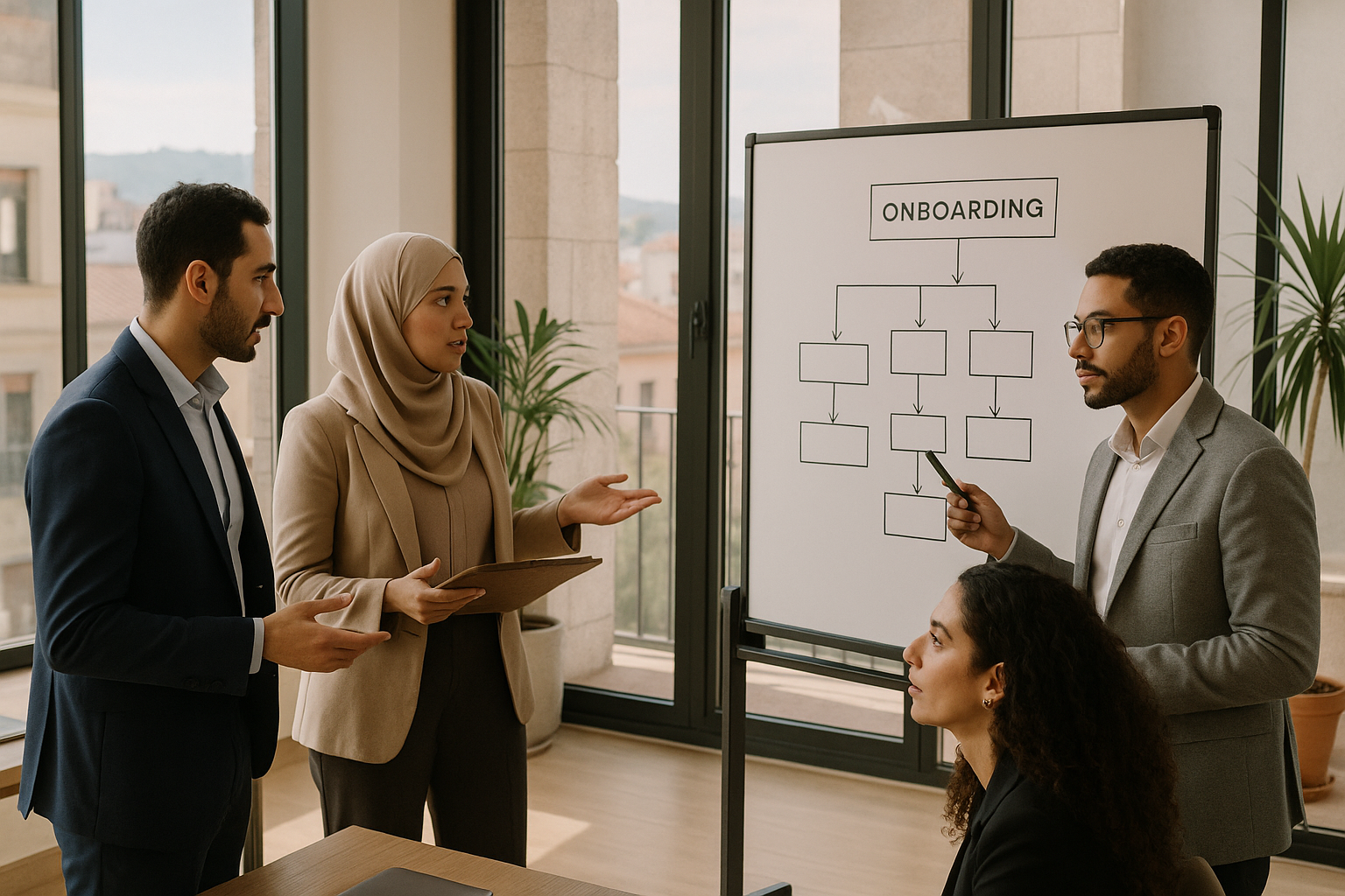 جلسة عمل داخل برشلونة